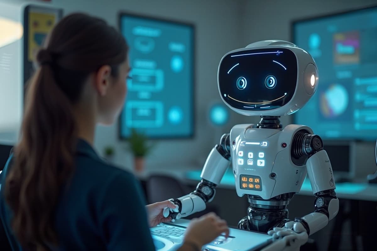 Illustration of AI and education